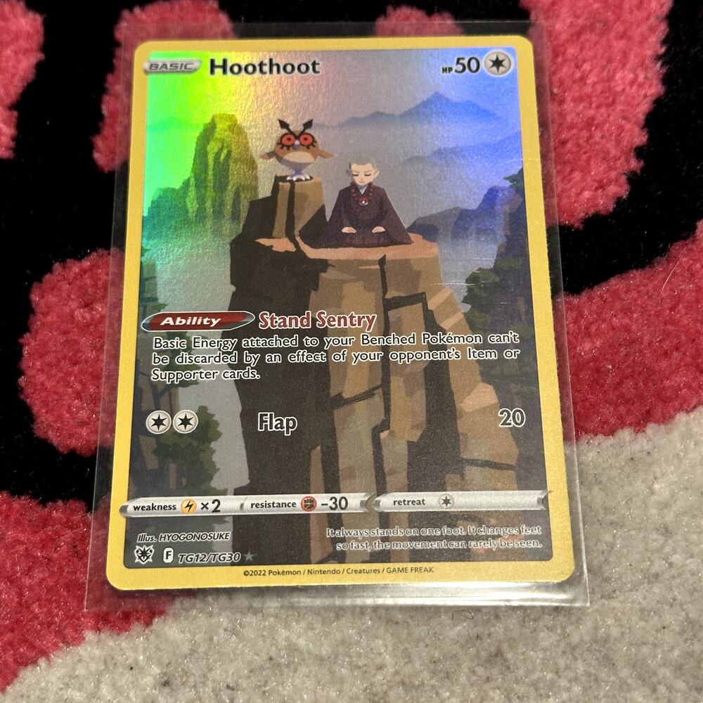 Hoothoot #TG12 – Pokémon Astral Radiance Trainer Gallery – Full Art Holo